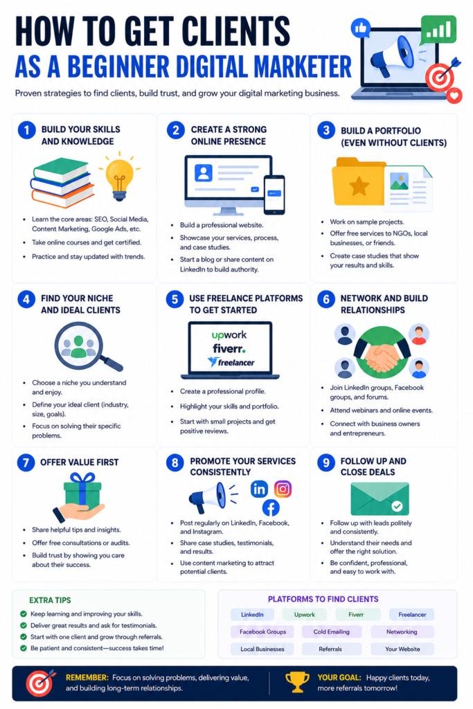 How to Get Clients as a Beginner Digital Marketer