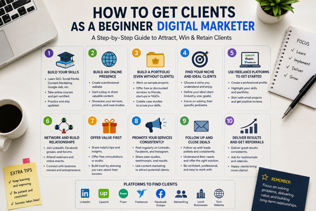 How to Get Clients as a Beginner Digital Marketer